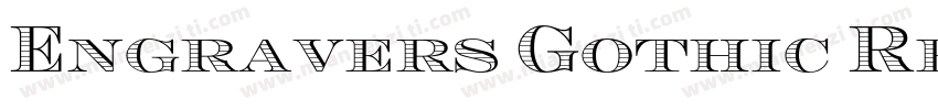 Engravers Gothic Regular字体转换